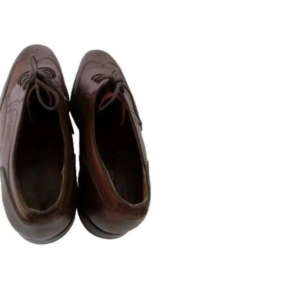 Classic Brown‎ Leather Wingtip Derby Dress Shoes Brogue Oxford Business Formal